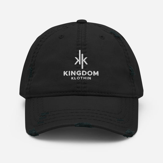 Distressed White Kingdom Dad Hat