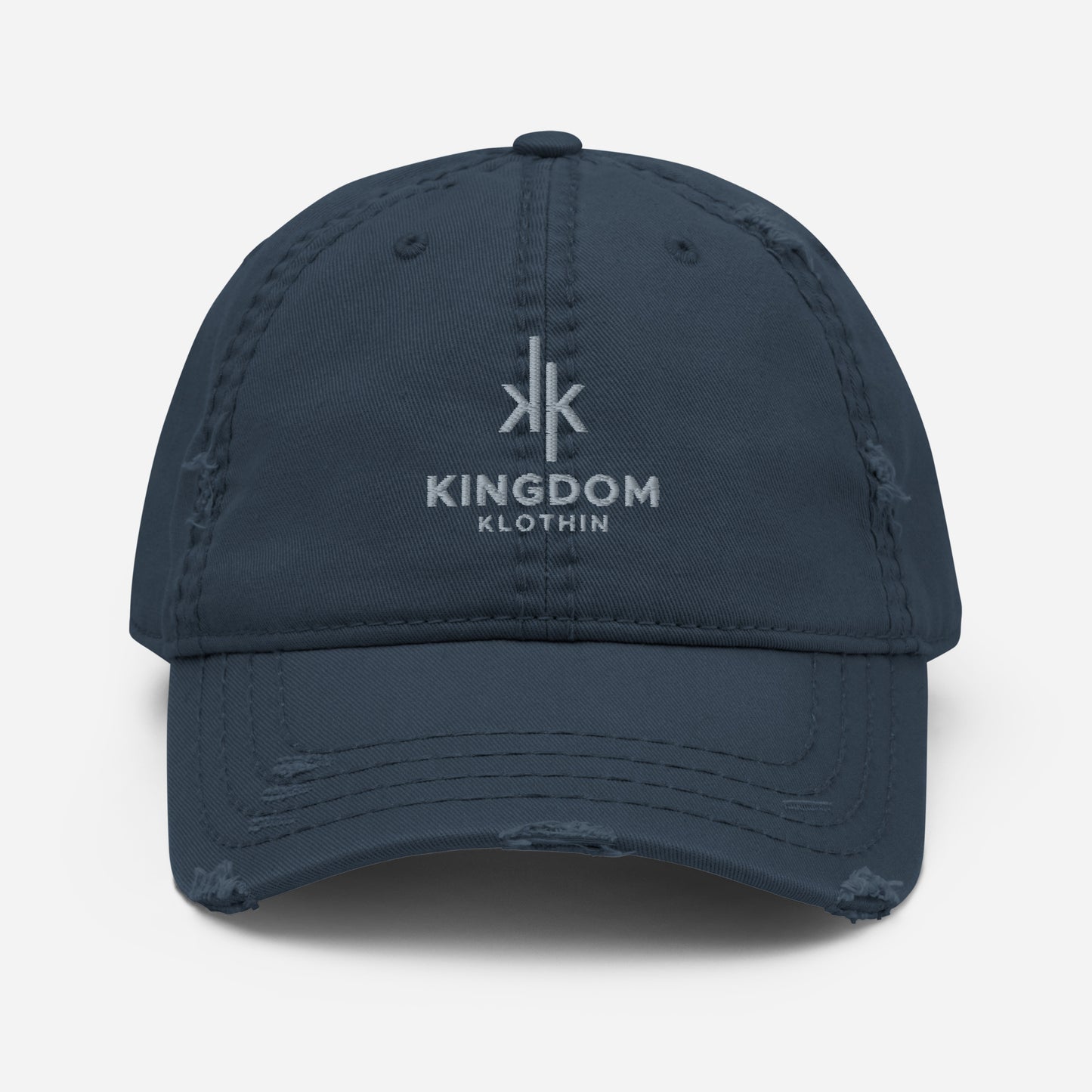 Grey Distressed Kingdom Dad Hat