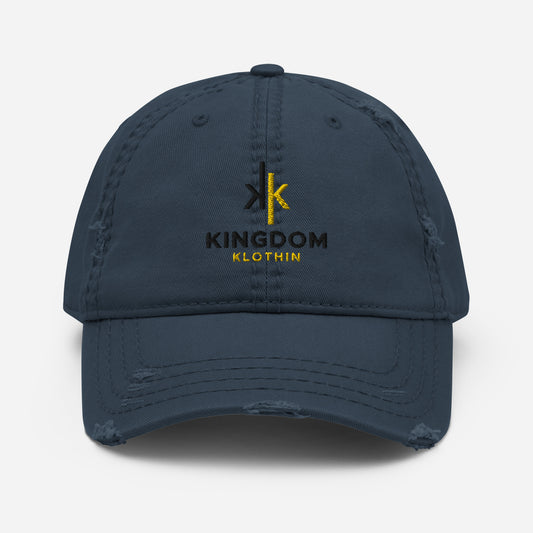 Black and Yellow Distressed Kingdom Dad Hat